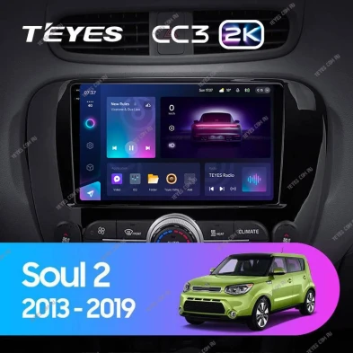 Штатная магнитола Teyes CC3 2K 4/32 Kia Soul 2 PS (2013-2019) Тип-A
