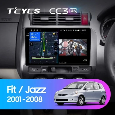 Штатная магнитола Teyes CC3 2K 4/32 Honda Fit GD (2001-2008) Правый руль