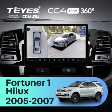 Штатная магнитола Teyes CC4 Pro 360 12/256 Toyota Fortuner (2005-2007) F2 (11")