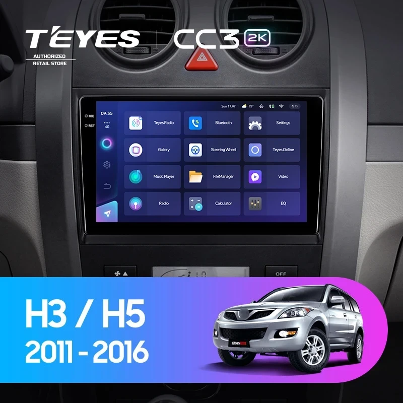 Штатная магнитола Teyes CC3 2K 4/64 Great Wall Hover H3 H5 (2011-2016)
