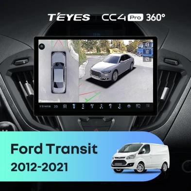 Штатная магнитола Teyes CC4 Pro 360 12/256 Ford Transit (2012-2021) F1 (11")