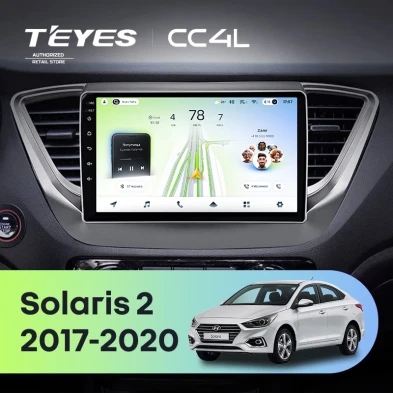 Штатная магнитола Teyes CC4L 6/64 Hyundai Solaris 2 (2017-2020) F1 Тип-A