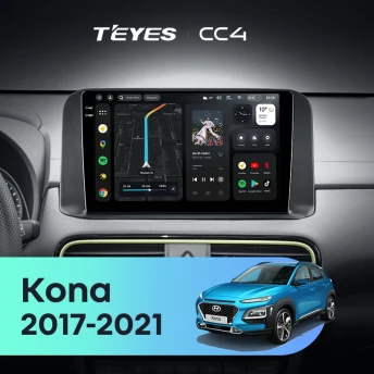 Штатная магнитола Teyes CC4 8/128 Hyundai Kona (2017-2021)