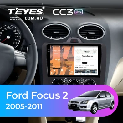 Штатная магнитола Teyes CC3 2K 6/128 Ford Focus 2 (2004-2011) (черная) F1