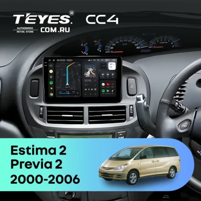 Штатная магнитола Teyes CC4 6/64 Toyota Estima 2 (2000-2006) Правый руль