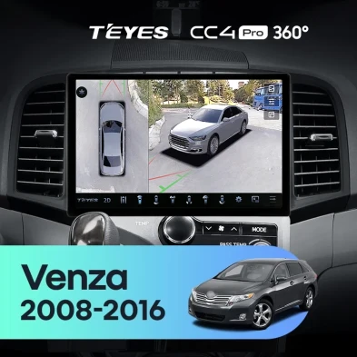 Штатная магнитола Teyes CC4 Pro 360 12/256 Toyota Venza (2008-2016) (11")