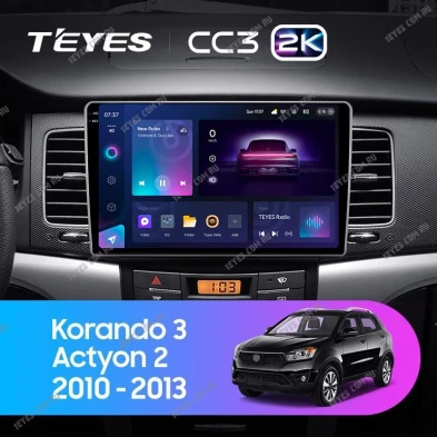 Штатная магнитола Teyes CC3 2K 4/32 SsangYong Korando 3 Actyon 2 (2010-2013)