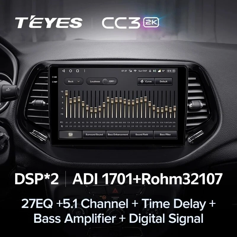 Штатная магнитола Teyes CC3 2K 360 6/128 Jeep Compass 2 MP (2016-2018)