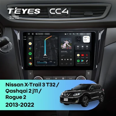 Штатная магнитола Teyes CC4 6/64 Nissan Rogue 2 (2013-2022) F3 Тип-AB