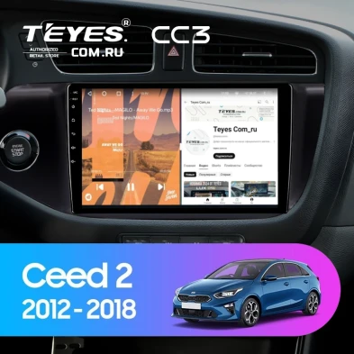 Штатная магнитола Teyes CC3 4/32 Kia Ceed 2 JD (2012-2018) (матовая)