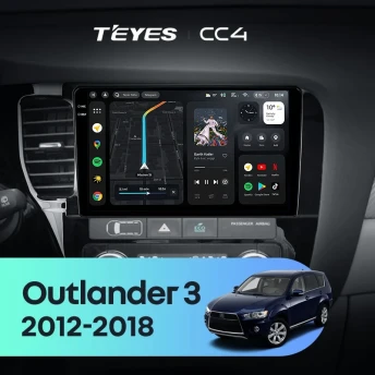 Штатная магнитола Teyes CC4 6/64 Mitsubishi Outlander 3 GF0W GG0W (2012-2018) Тип-A