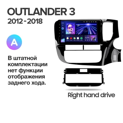 Штатная магнитола Teyes CC3L 4/64 Mitsubishi Outlander 3 GF0W GG0W (2012-2018) Тип-A Правый руль