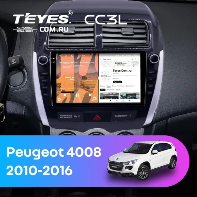 Штатная магнитола Teyes CC3L 4/64 Peugeot 4008 (2010-2016) Тип-B (9")