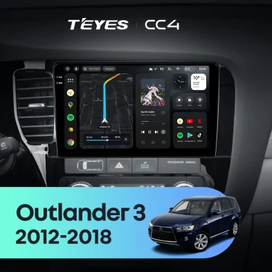 Штатная магнитола Teyes CC4 6/64 Mitsubishi Outlander 3 GF0W GG0W (2012-2018) Тип-B
