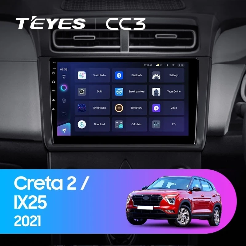 Штатная магнитола Teyes CC3 4/32 Hyundai Creta 2 (2021-2022) (матовая) F1