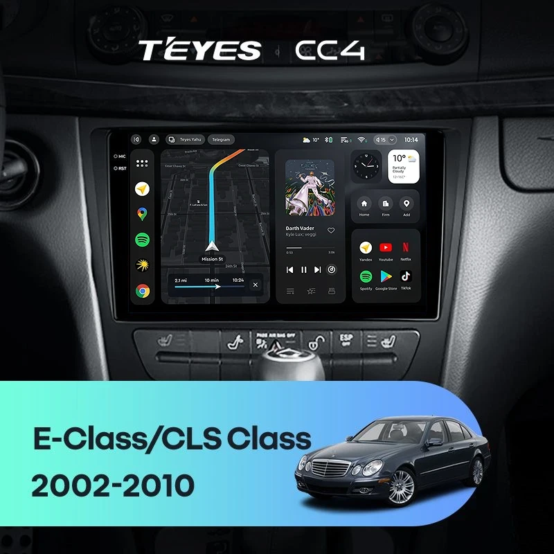 Штатная магнитола Teyes CC4 8/128 Mercedes-Benz E-Class S211 W211 CLS-Class C219 (2002-2010)