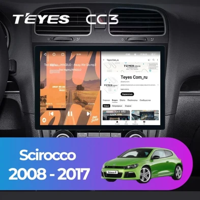 Штатная магнитола Teyes CC3 2K 6/128 Volkswagen Scirocco (2008-2017) (11")