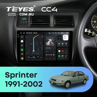 Штатная магнитола Teyes CC4 8/128 Toyota Sprinter 7 E100 (1991-2002) Правый руль F1