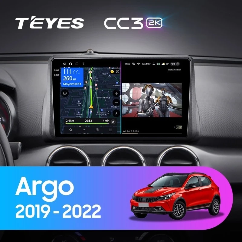 Штатная магнитола Teyes CC3 2K 4/64 Fiat Argo (2019-2022)