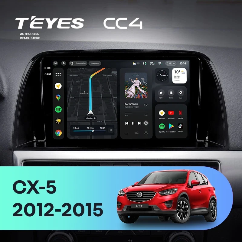 Штатная магнитола Teyes CC4 8/128 Mazda CX-5 (2012-2015) Тип-C