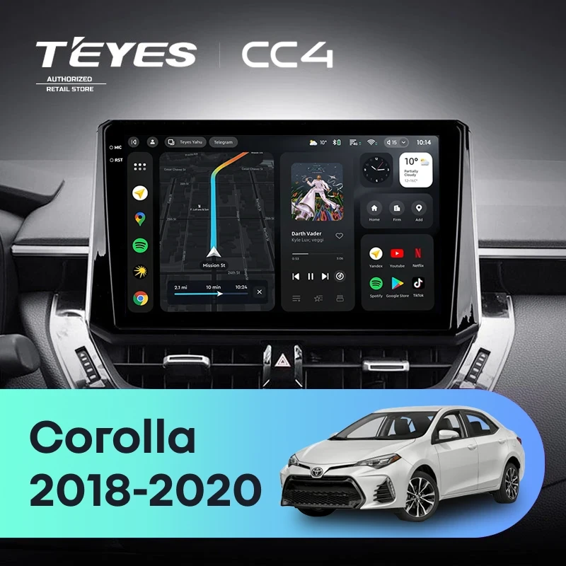 Штатная магнитола Teyes CC4 6/64 Toyota Corolla 12 (2018-2020) Тип-A