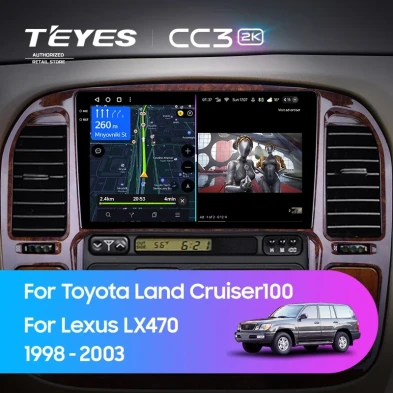 Штатная магнитола Teyes CC3 2K 4/32 Lexus LX470 (1998-2003) F3