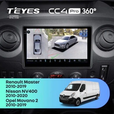 Штатная магнитола Teyes CC4 Pro 360 12/256 Opel Movano 2 (2010-2019) F1