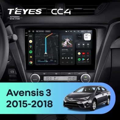 Штатная магнитола Teyes CC4 6/64 Toyota Avensis 3 (2015-2018) F2