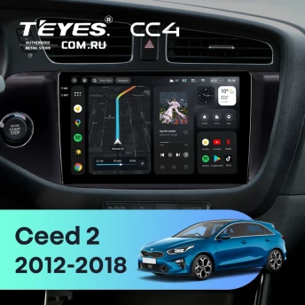 Штатная магнитола Teyes CC4 8/128 Kia Ceed 2 JD (2012-2018) (матовая)