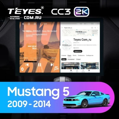 Штатная магнитола Teyes CC3 2K 4/64 Ford Mustang 5 S-197 (2009-2014) F1 (13")
