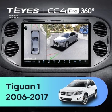 Штатная магнитола Teyes CC4 Pro 360 8/128 Volkswagen Tiguan 1 NF (2006-2016) F1 (11")