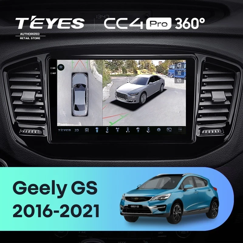 Штатная магнитола Teyes CC4 Pro 360 8/128 Geely GS (2016-2021)