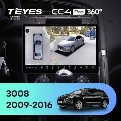 Штатная магнитола Teyes CC4 Pro 360 12/256 Peugeot 3008 1 (2009-2016) F2 (11")