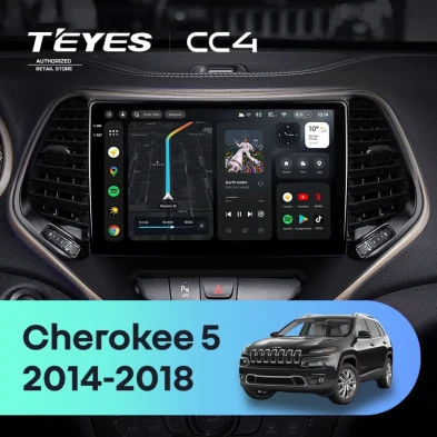 Штатная магнитола Teyes CC4 6/64 Jeep Cherokee 5 KL (2014-2018)