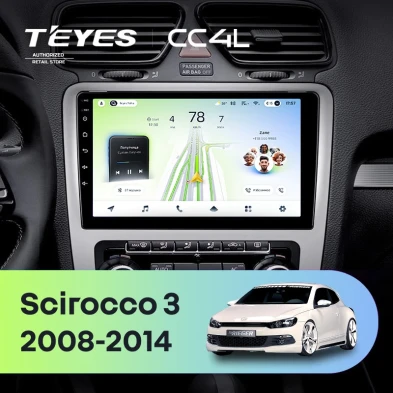 Штатная магнитола Teyes CC4L 6/64 Volkswagen Scirocco 3 (2008-2014) F3 (Серая)