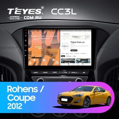 Штатная магнитола Teyes CC3L 4/32 Hyundai Rohens Coupe 2012+ F3