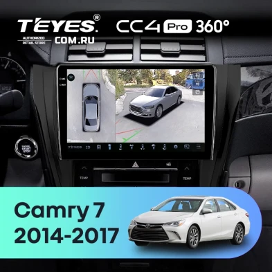 Штатная магнитола Teyes CC4 Pro 360 8/128 Toyota Camry 7 XV 50 55 (2014-2017) (черная) F2