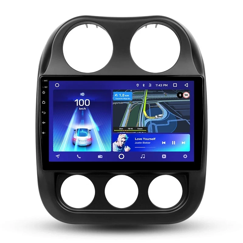 Переходная рамка Jeep Compass 1 MK (2009-2015) (10")