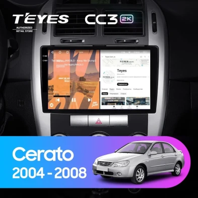 Штатная магнитола Teyes CC3 2K 6/128 Kia Cerato 1 LD (2004-2008) F1