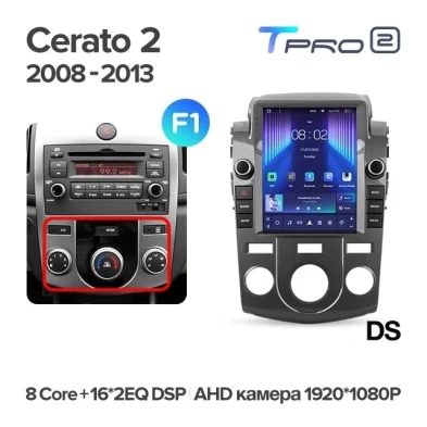 Штатная магнитола Tesla style Teyes TPRO 2 4/64 Kia Cerato 2 TD (2008-2013) F1
