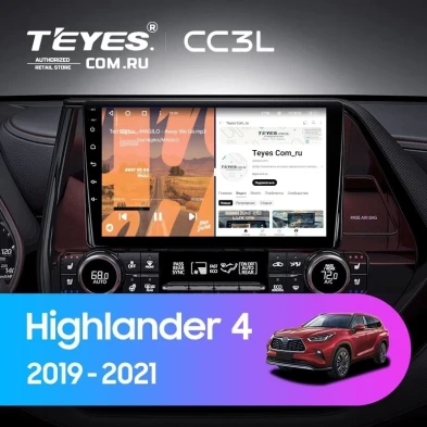 Штатная магнитола Teyes CC3L 4/64 Toyota Highlander 4 XU70 (2019-2021)