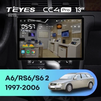 Штатная магнитола Teyes CC4 Pro 12/256 Audi RS6 1 (2002-2006) (13")
