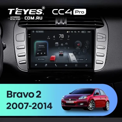 Штатная магнитола Teyes CC4 Pro 8/128 Fiat Bravo 198 (2007-2014)
