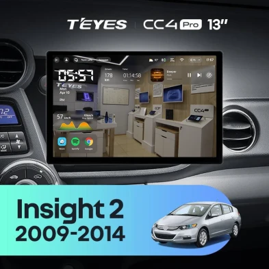 Штатная магнитола Teyes CC4 Pro 8/128 Honda Insight 2 LHD (2009-2014) (13")