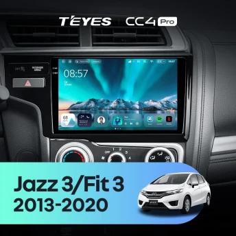 Штатная магнитола Teyes CC4 Pro 8/128 Honda Jazz 3 (2015-2020) Тип-B