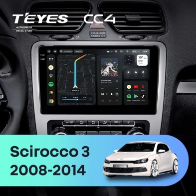 Штатная магнитола Teyes CC4 6/64 Volkswagen Scirocco 3 (2008-2014) F3 (Серая)