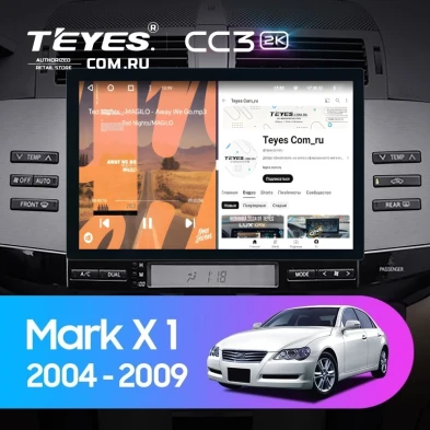 Штатная магнитола Teyes CC3 2K 4/64 Toyota Mark X X120 (2004-2009) Правый руль (11")