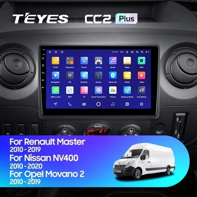 Штатная магнитола Teyes CC2 Plus 4/32 Renault Master (2010-2019) F1