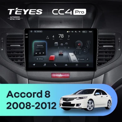 Штатная магнитола Teyes CC4 Pro 8/128 Honda Accord 8 (2008-2012)