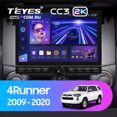 Штатная магнитола Teyes CC3 2K 6/128 Toyota 4Runner 5 N280 (2009-2020) (13" с кнопками)